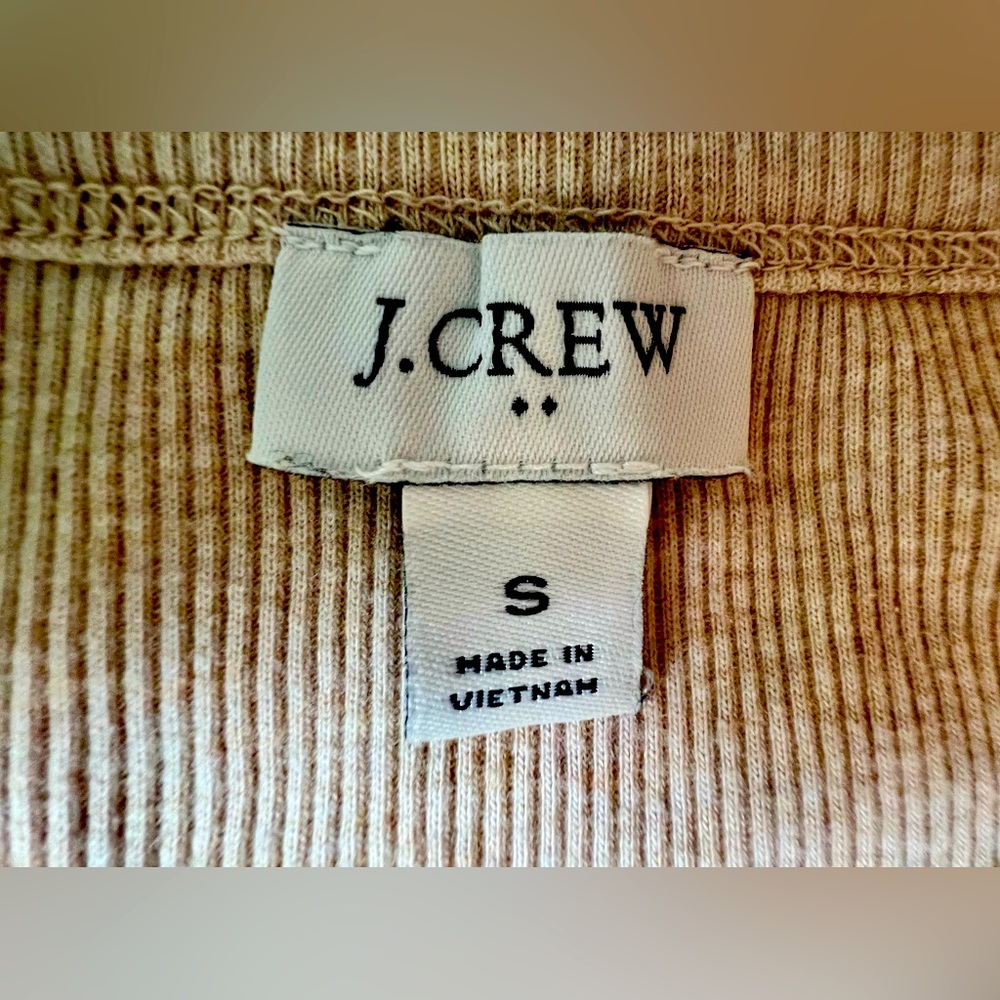 J. Crew Beige Ribbed Tank Top - Picture 5 of 5